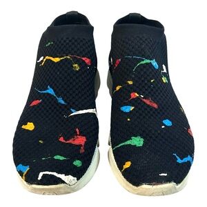 The Wishbone Collection Sneakers 6.5 M Slip On Shoes 80’s Pop Art Paint Splash
